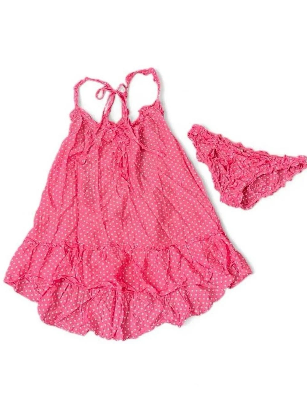 Victoria’s Secret Pink Polka Dot Babysoll Set
